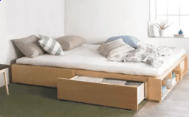 A to Z Furniture Storage Bed With Mattress White 180 x 200centimeter