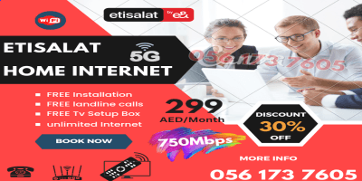 Etisalat Home Internet service Wi-Fi 056 173 7605 Call or WhatsApp 